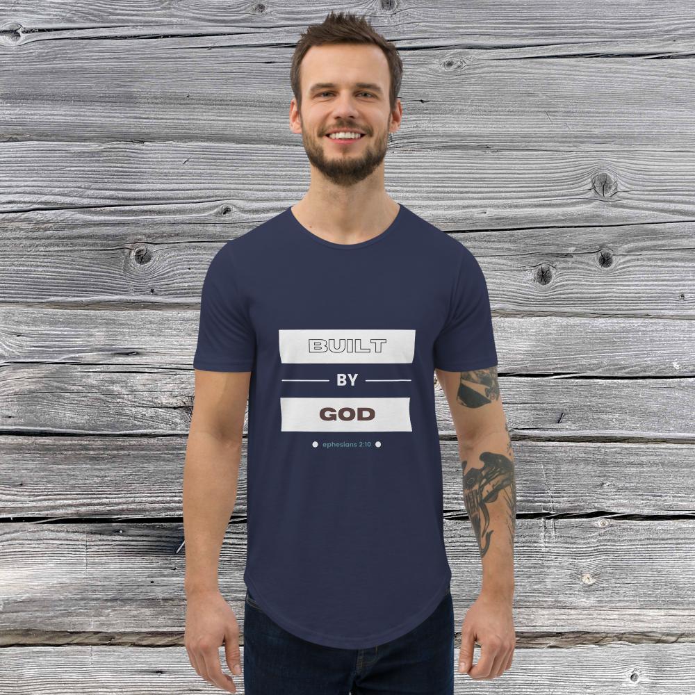 BUILT BY GOD Men's Curved Hem T-Shirt