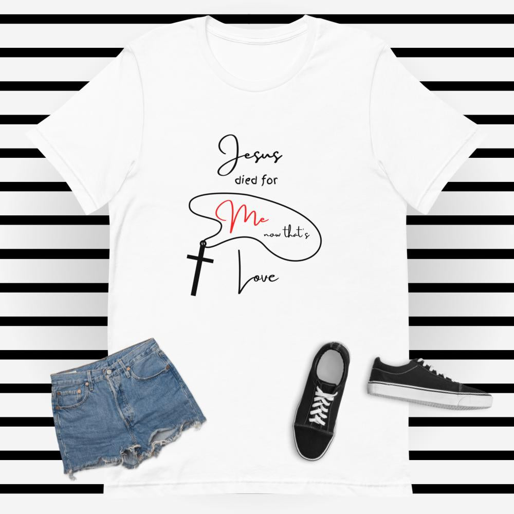 RED BLK JESUS DIED Short-sleeve unisex t-shirt