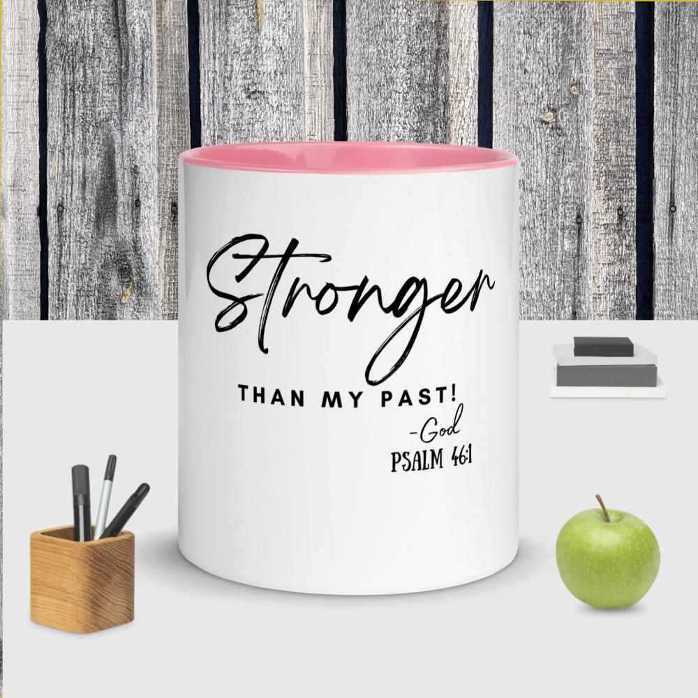 Stronger than Past Mug with Color Inside