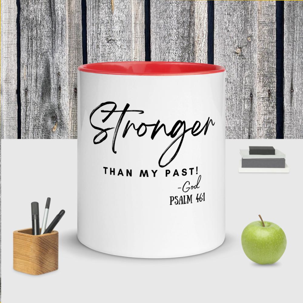 Stronger than Past Mug with Color Inside