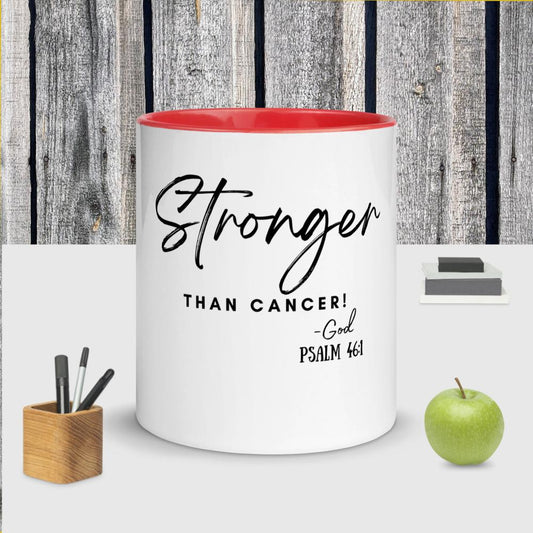 Stronger than Cancer Mug with Color Inside