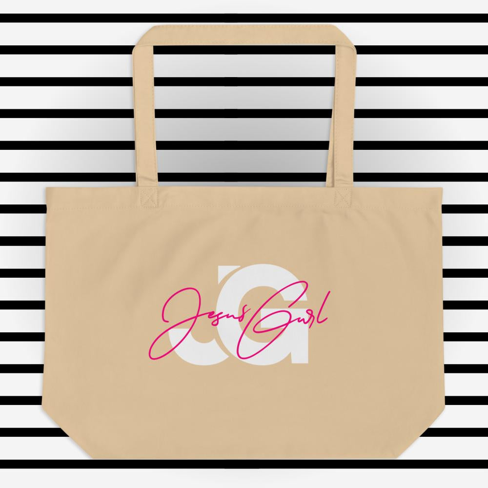 Signature JG Large organic tote bag