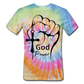 God Power Unisex Tie Dye T-Shirt - rainbow