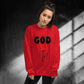 BLK RED GOD DID IT Unisex Sweatshirt