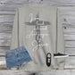 White Print Loved Redeemed and Forgiven by Jesus Unisex Fleece Pullover