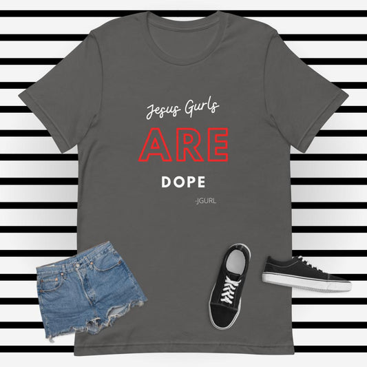 BLK WHITE RED JG ARE DOPE Short-sleeve unisex t-shirt