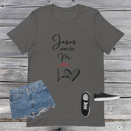 BLK RED THATS LOVE W/HEART Short-sleeve unisex t-shirt