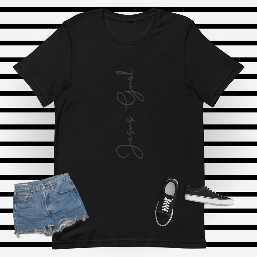 Sideways JG black print Short-sleeve unisex t-shirt