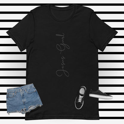 Sideways JG black print Short-sleeve unisex t-shirt